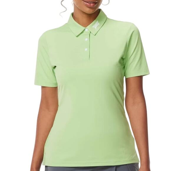PXG Women's RP Signature Polo Shirt SZ L NWOT Lemon Grass Golf Pickleball Tennis - Picture 10 of 10